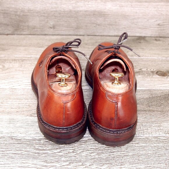 * worn 1x * Allen Edmonds BLACK HILLS 10 D Walnut Saddle * add $15 Cedar Trees - Picture 8 of 13